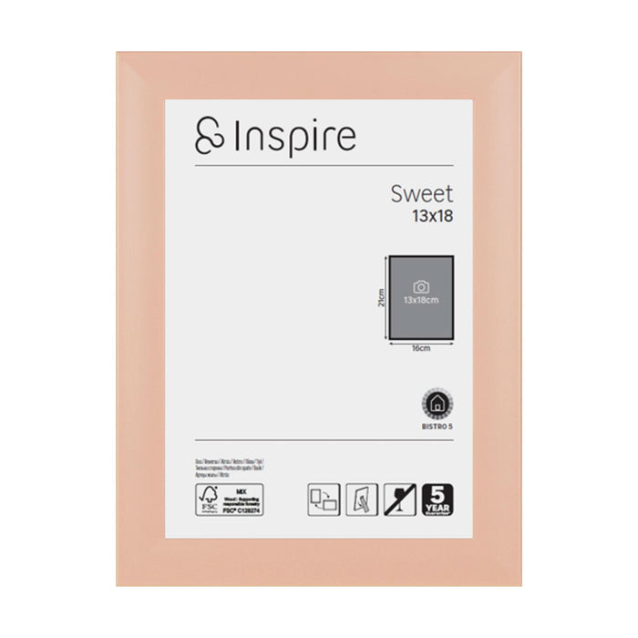 Rama foto Inspire Sweet, 13 x 18 cm, plastic, roz WALTI