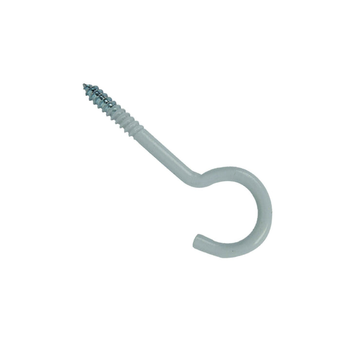 Surub pentru lemn Standers, cu inel deschis, otel zincat, 6 x 120 mm, alb WALTI