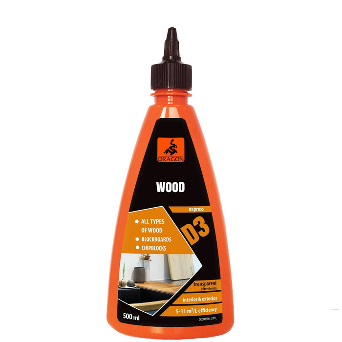 Adeziv Dragon, de constructii, pentru lemn, clasa D3, 500 ml, transparent WALTI