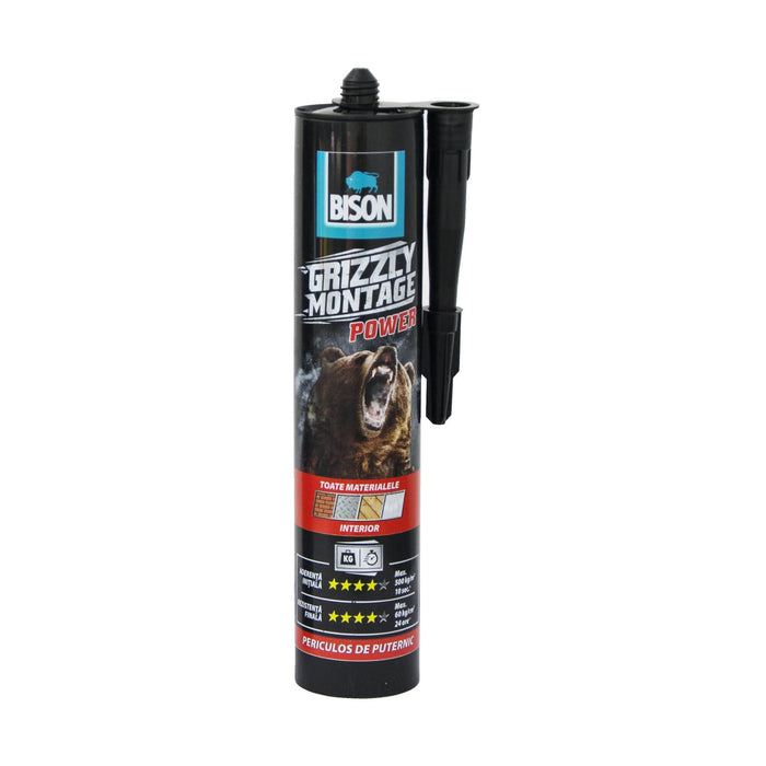 Adeziv Bison Grizzly Montage Power, de asamblare si montaj, universal, 370 g, crem WALTI