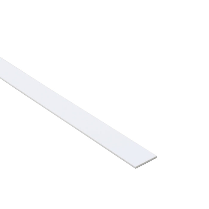 Platbanda PVC, 20 x 2 mm, L = 1 m, alb mat WALTI