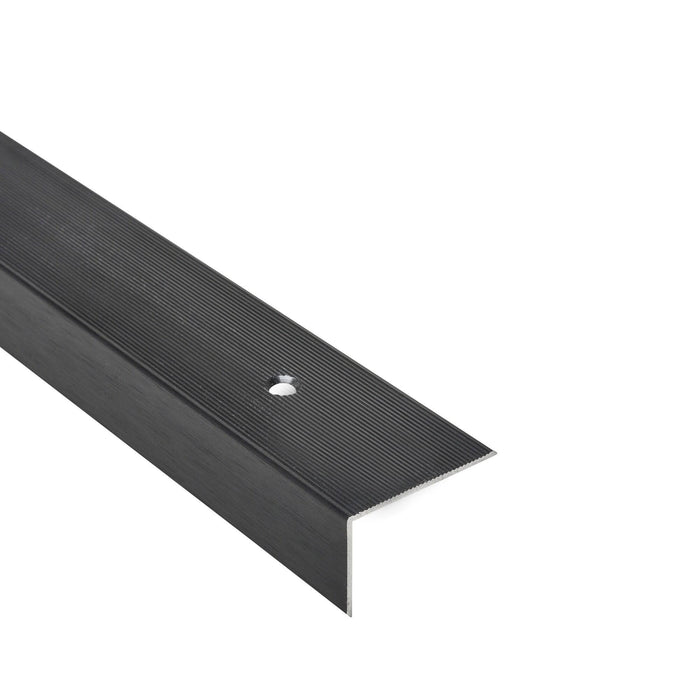 Cornier aluminiu anodizat, gaurit, 25 X 40 X 1.5 mm, L = 1 m, negru WALTI
