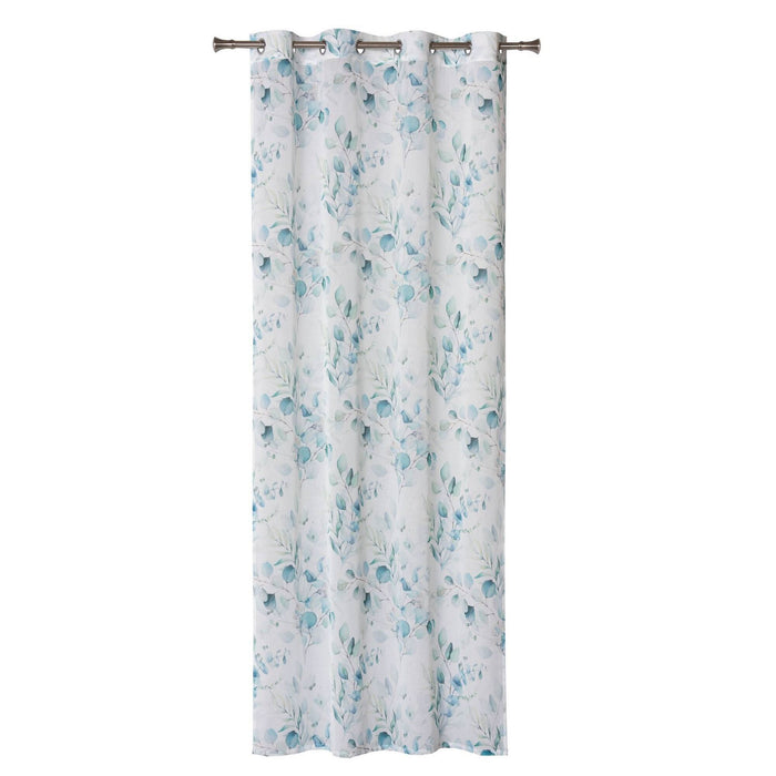 Perdea 140 x 260 cm, alb-albastru, Alpina, cu inele WALTI