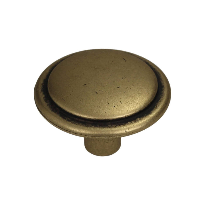 Buton mobila, Ø 30 mm, zamac, maro, finisaj patinat WALTI