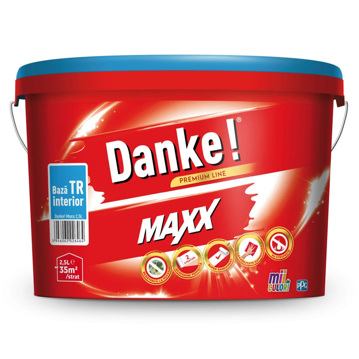 Baza de colorare Danke Maxx, pentru interior, nuanta transparenta, mata, 2.5 L WALTI