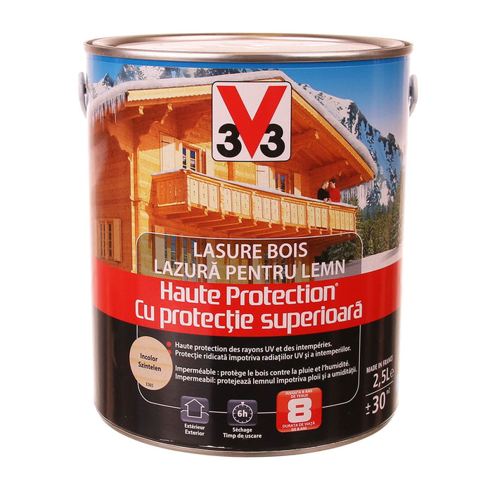 Lazura lemn V33, cu protectie superioara, exterior, incolor, 2.5 L WALTI