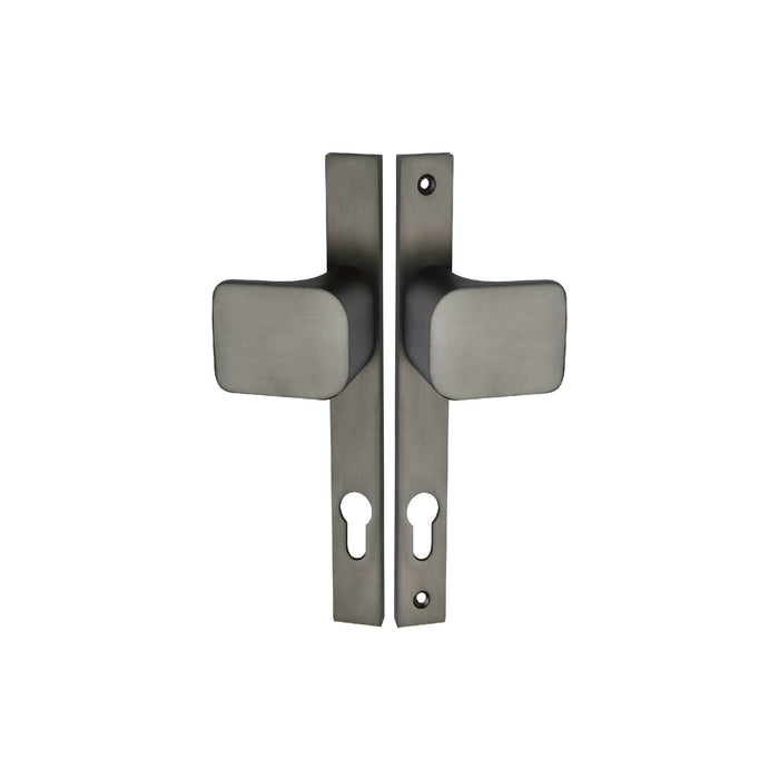 Maner cu sild usa exterior, Magnat, 90 mm, pentru cilindru, aluminiu, gri WALTI