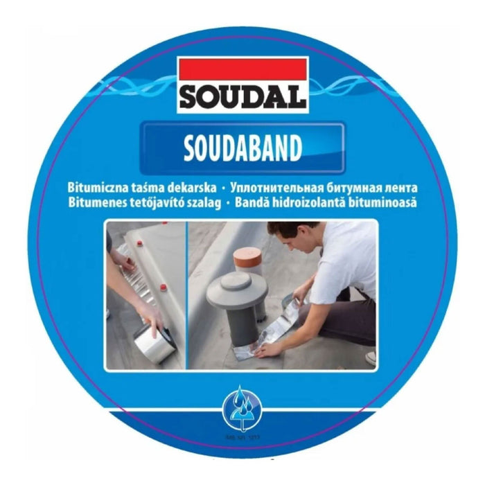 Banda bituminoasa Soudal, aluminiu, RAL 8017, 15 x 1000 cm WALTI
