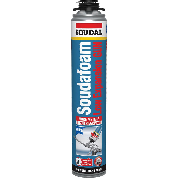 Spuma poliuretanica pentru umplere Soudal, aplicare cu pistol, expandare redusa, 750 ml WALTI