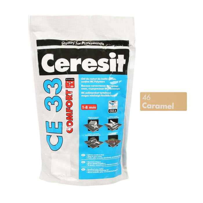 Chit de rosturi gresie si faianta Ceresit CE 33 Caramel, bej, interior, 2 kg WALTI