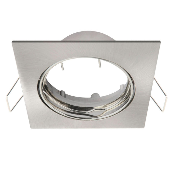 Spot incastrat Clane, orientabil, GU10, 50 W, patrat, argintiu WALTI