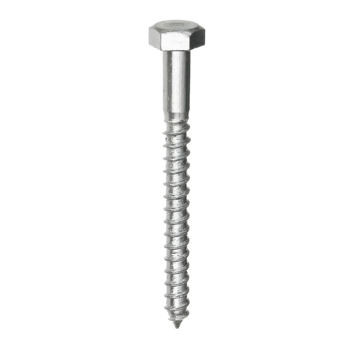 Surub lemn, cap hexagonal, otel zincat, 6 x 80 mm, vrac WALTI