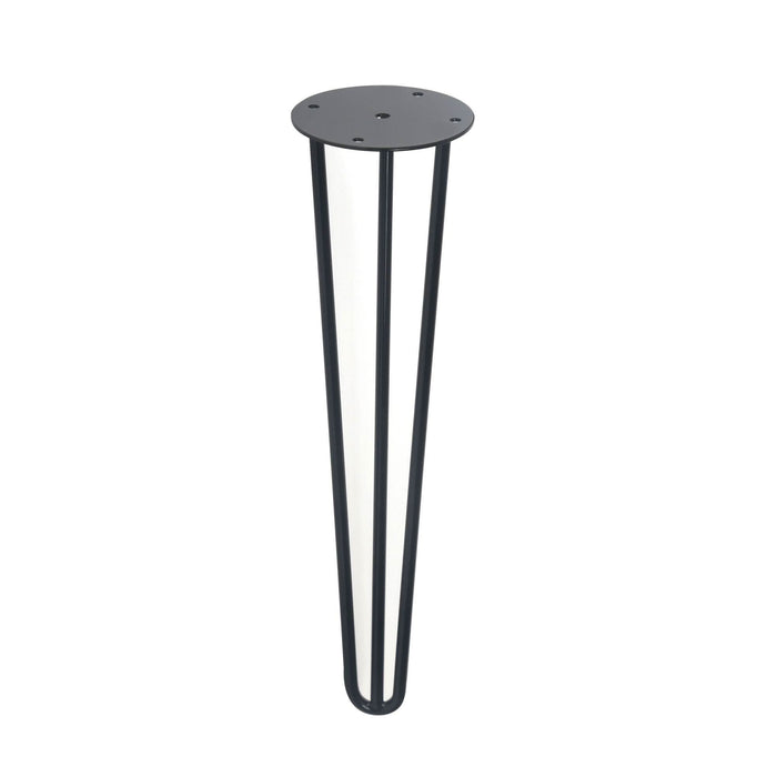 Picior mobila, Ø 100 mm, H 400 mm, metal, negru, lucios WALTI