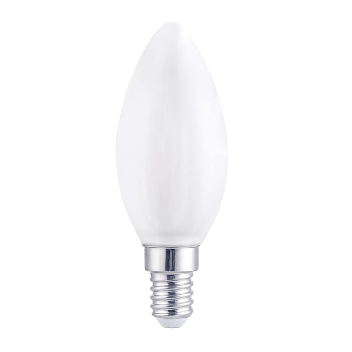 Bec LED Lexman Milky, E14, C35,  1.8 W, alb neutru, 4000K, 250 lm, tip lumanare WALTI