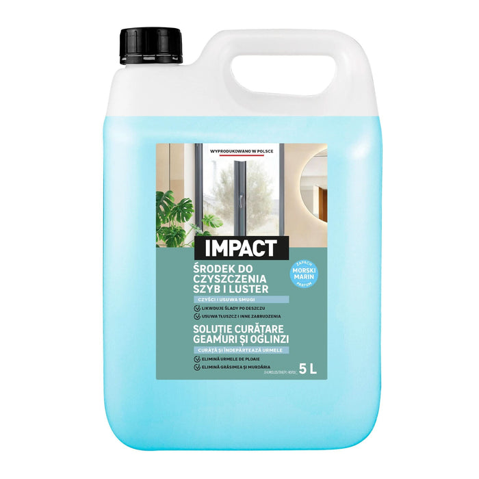 Solutie pentru curatarea geamurilor si a oglinzilor, Impact, 5 L, parfum marin WALTI
