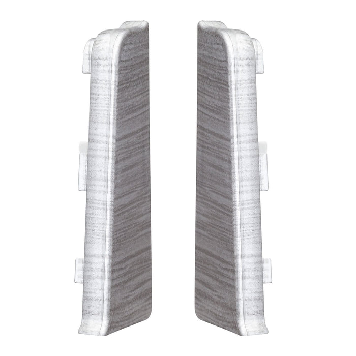 Terminatii pentru plinta PVC, 60 mm, Mack 60.41, aluminiu deschis, 2 buc/pachet WALTI