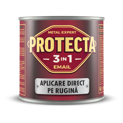 Email pe baza de solvent Protecta, pentru metal, 3 in 1, alb, aspect lucios, 2.5 L - WALTI WALTI