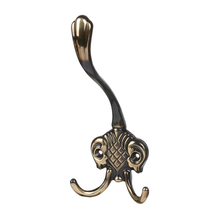 Cuier perete, o agatatoare tripla, metal, 16 cm, antichizat WALTI