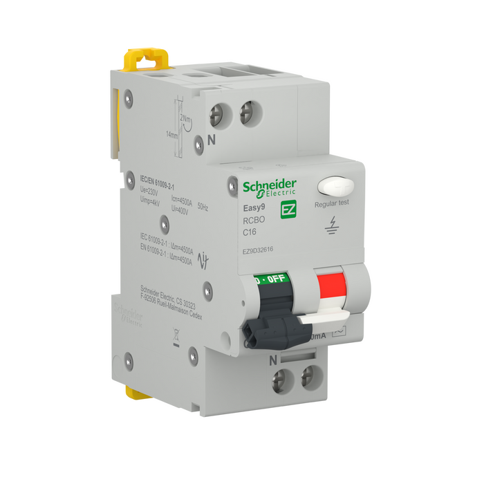 Diferential Schneider Easy9, P+N, 16A, 2 P WALTI