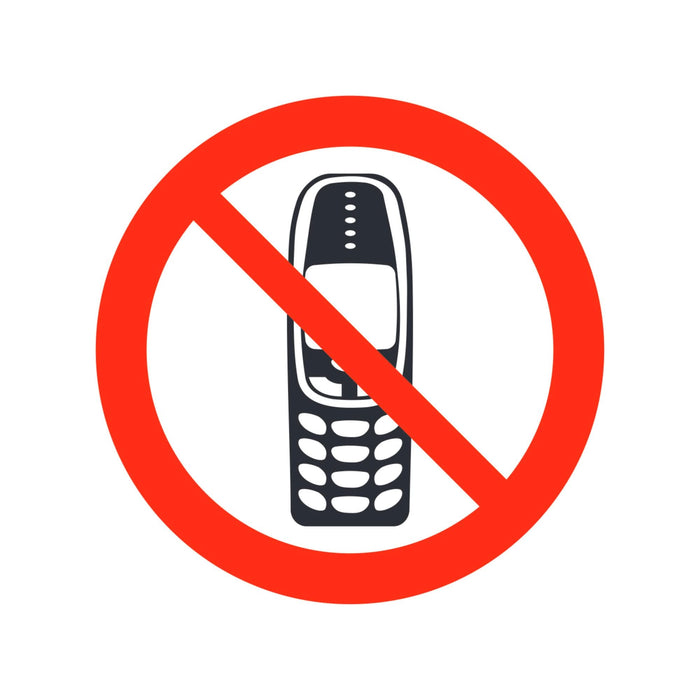 Indicator avertizare "Fara telefon!", adeziv, Ø 92 mm WALTI