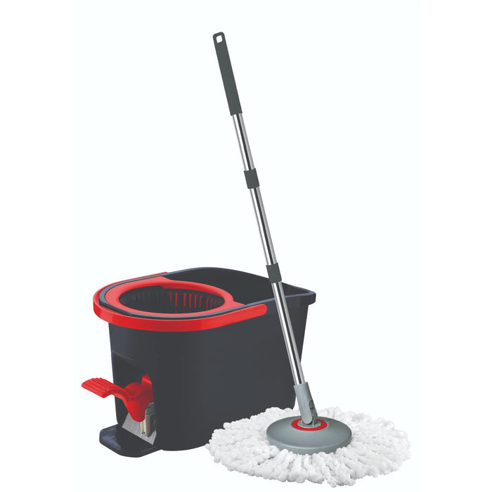 Set galeata cu pedala, storcator rotativ si mop din microfibra, 16 L, Agora Plast WALTI