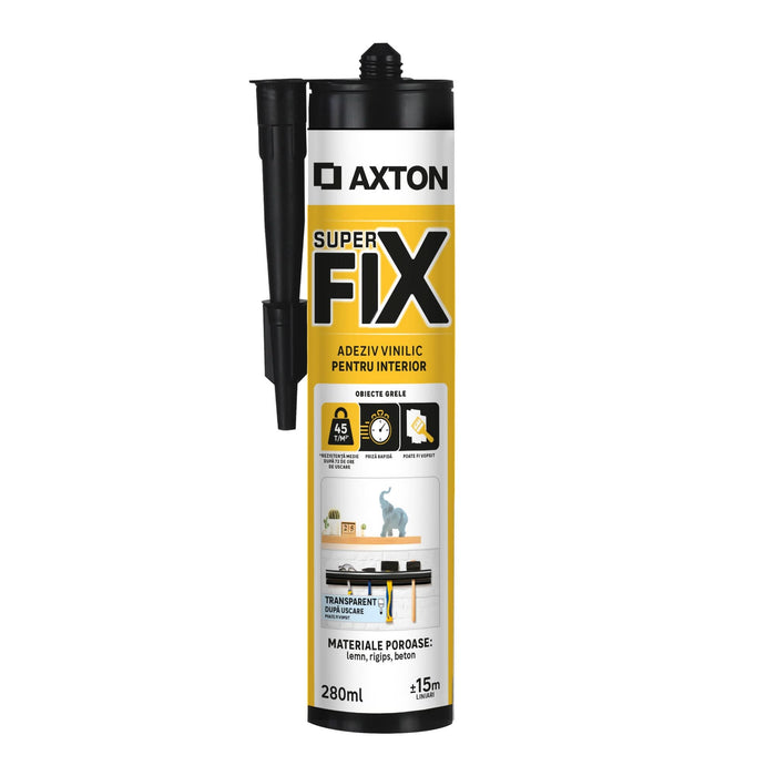 Adeziv Axton, de asamblare si montaj, vinilic, 280 ml, transparent WALTI
