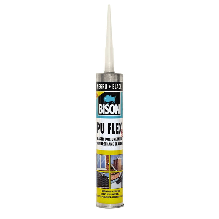 Adeziv si etansant Bison PU Flex, de asamblare si montaj, 300 ml, negru WALTI