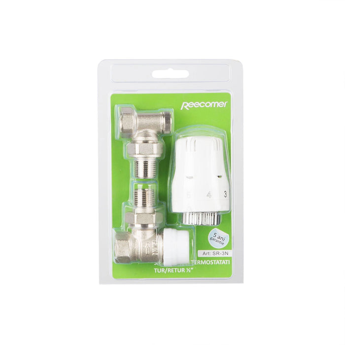 Set robineti termostatati coltar Reecomer, 1/2" cu cap termostatat WALTI