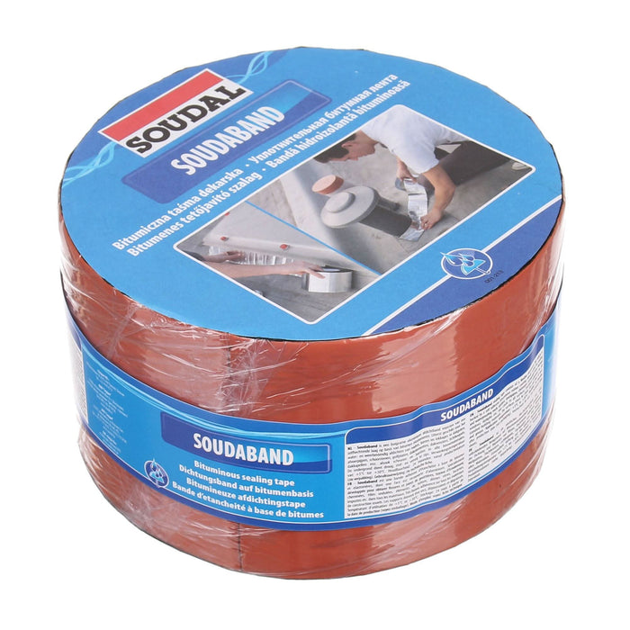 Banda bituminoasa, armatura poliester, 1.7 kg/m², 100 mm x 10 m, teracota WALTI