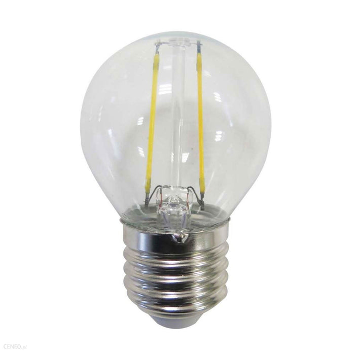 Bec LED Polux, E27, 2 W, alb cald, 3000K, 230lm, tip sferic, transparent WALTI
