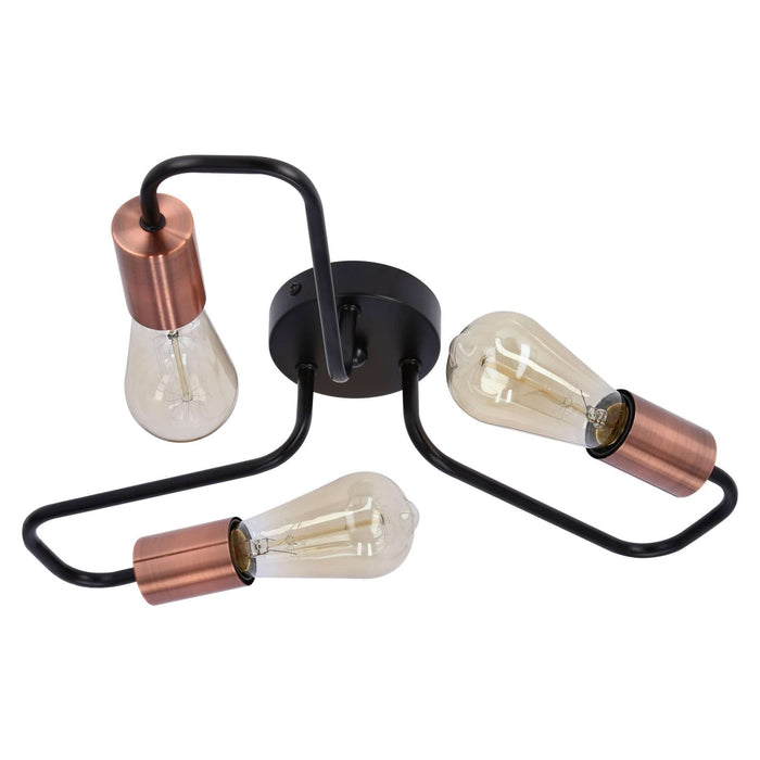 Lustra Herpe, 3 x E27, 40 W, negru WALTI