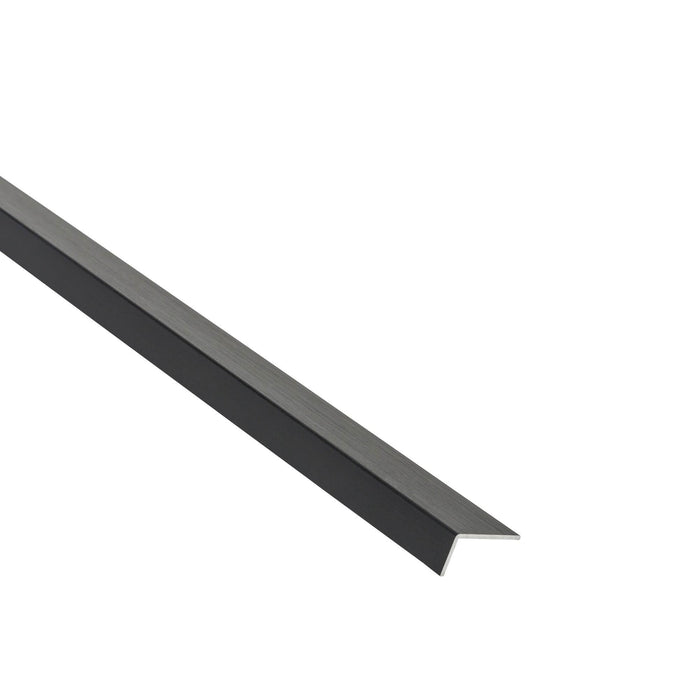 Cornier aluminiu periat anodizat, 20 X 10 X 1 mm, L = 1 m, negru WALTI