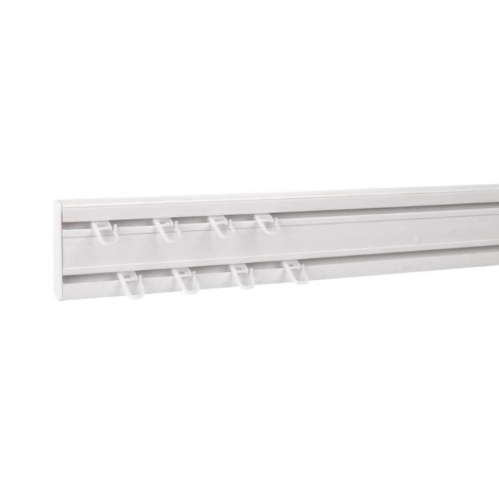 Sina perdea si draperie, 200 cm, 2 canale, PVC, accesorii incluse, alb WALTI