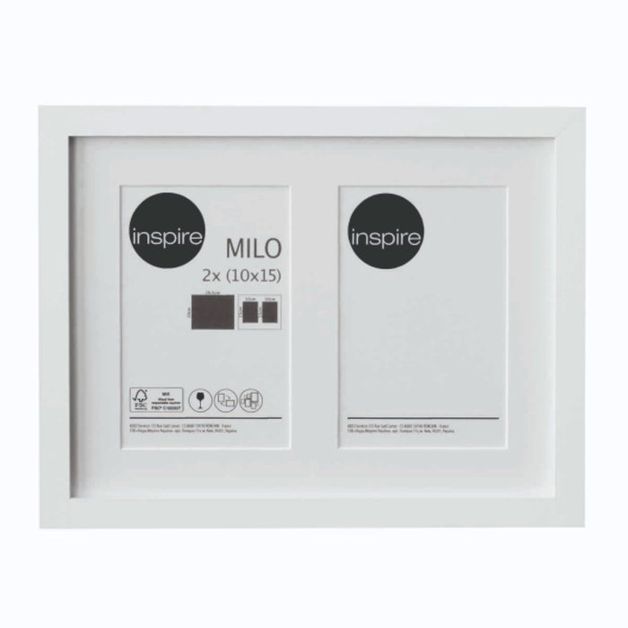 Rama multifoto Inspire Milo, 10 x 15 cm, MDF, alb WALTI