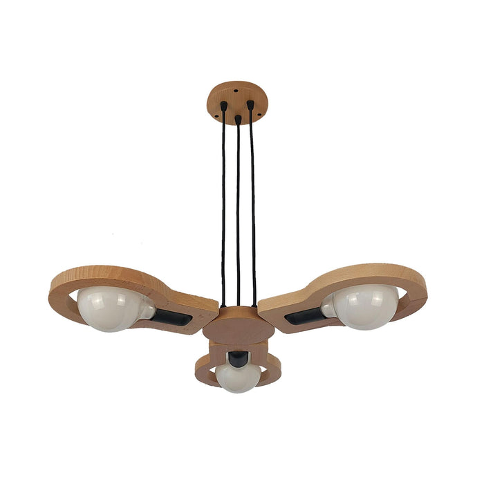 Pendul Yoko, 3 x E27, lemn natur WALTI