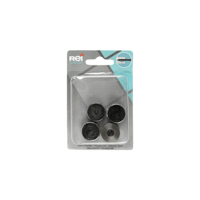 Capac decorativ pentru surub oglinda, 16 mm, argintiu (set 4 buc) WALTI