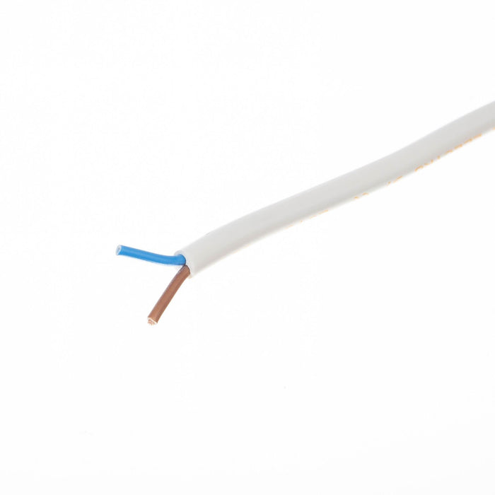 Cablu electric MYYM, H05VV-F, 2 x 1 mm², 50 m, alb WALTI