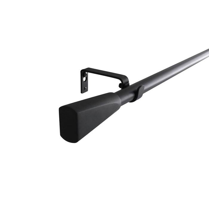 Galerie simpla extensibila metal Inspire, 210 - 385 cm, diametru 16 - 19 mm, negru WALTI