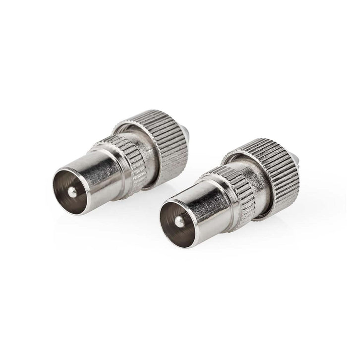Conector coaxial, tata, metal (set 2 buc) WALTI