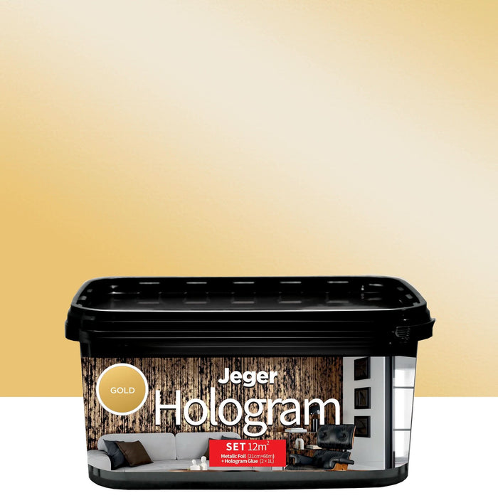 Set folie de transfer Jeger, pentru efect decorativ, Hologram, Gold WALTI