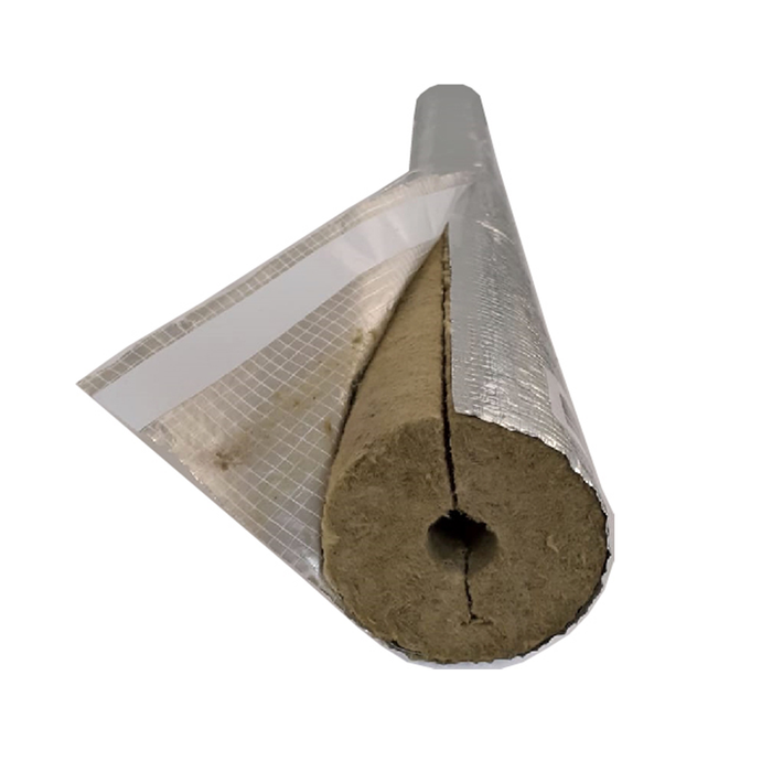 Cochilie din vata bazaltica, caserata cu aluminiu, Ø 22 mm, grosime 30 mm, L 1 m WALTI