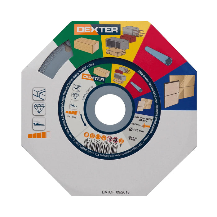 Disc diamantat Dexter, pentru multimaterial, Ø 125 mm WALTI
