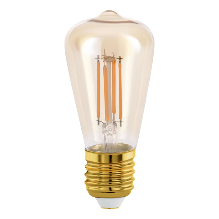 Bec LED decorativ, E27, ST48, 4W, alb cald, 3000K, 270lm, amber WALTI