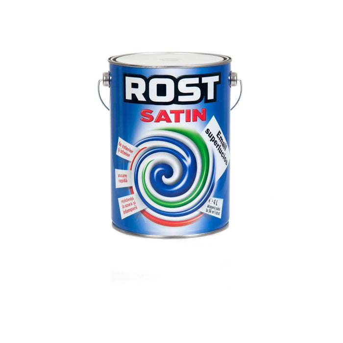 Email pe baza de solvent Rost, pentru lemn si metal, crem, aspect lucios, 4 L WALTI