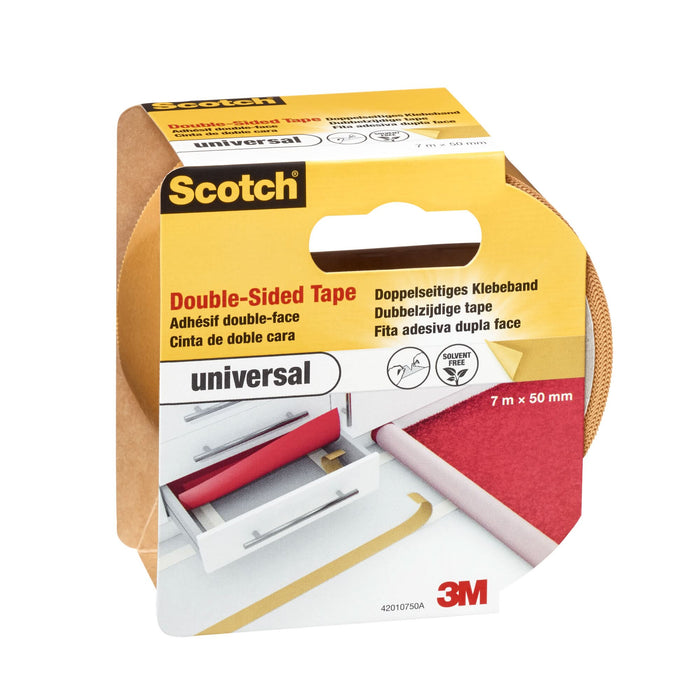 Banda dublu adeziva Scotch, 50 mm x 7 m, alb WALTI