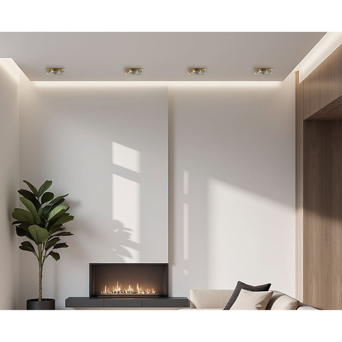 Spot LED incastrat, 3 W, lumina calda, 2700K, auriu WALTI