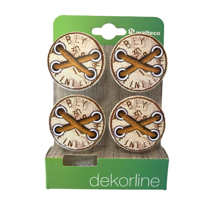 Buton mobila Shoe-String, Ø 50 mm, plastic, vopsit (set 4 buc) WALTI