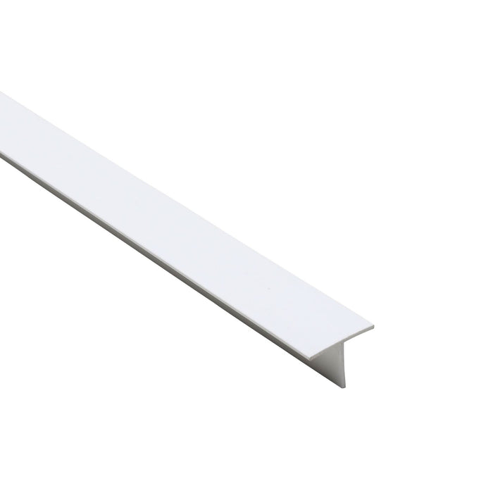 Profil T PVC, 25 x 18 x 1.5 mm, L = 1 m, alb mat WALTI