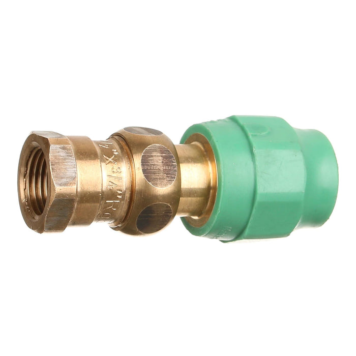 Racord olandez pentru teava PPR, filet interior, Ø 20 mm x 1/2', PN25, verde WALTI