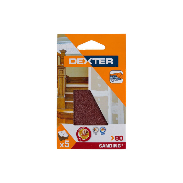 Banda abraziva Dexter, pentru slefuire lemn, 100 x 70 mm, granulatie 80 (set 5 buc) WALTI